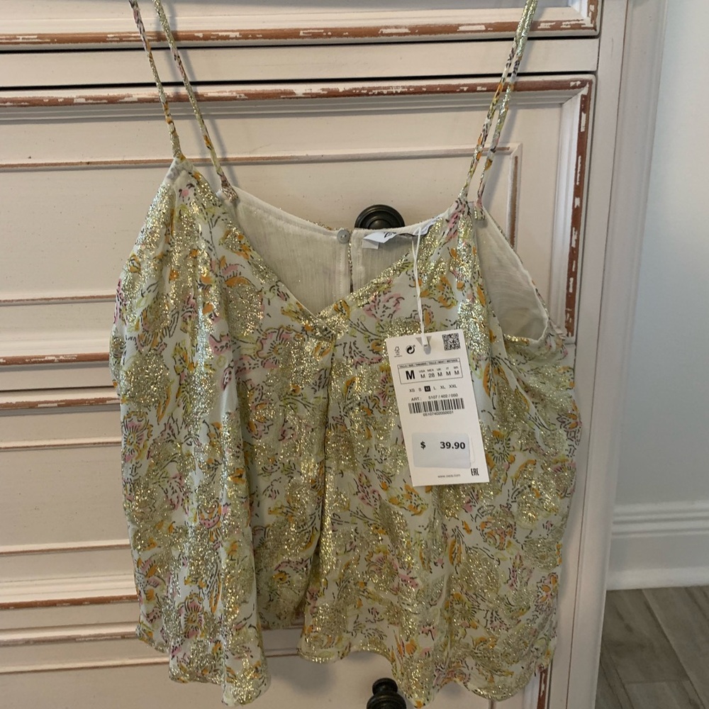 Zara shiny top